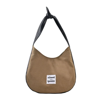 Модная дизайнерская сумка, сочетающаяся по цвету, сумка для покупок на плече из холста для отдыха для рекламных акций